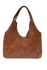 Val Four Pocket Hobo Bag - Saddle