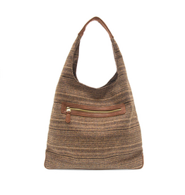 Elena Tweed Hobo Bag - Olive