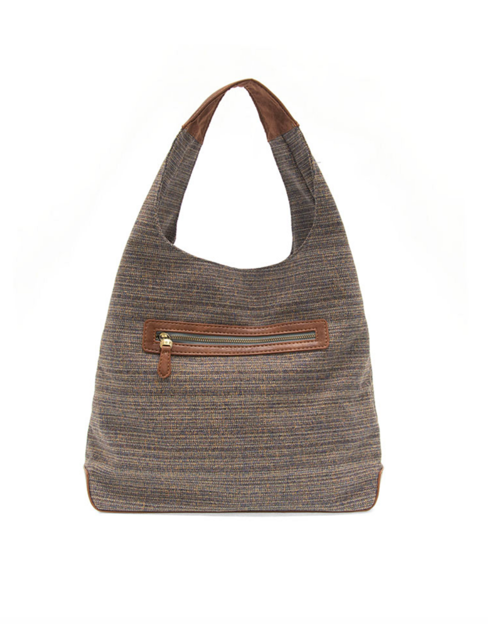 Elena Tweed Hobo Bag - Dusty Blue