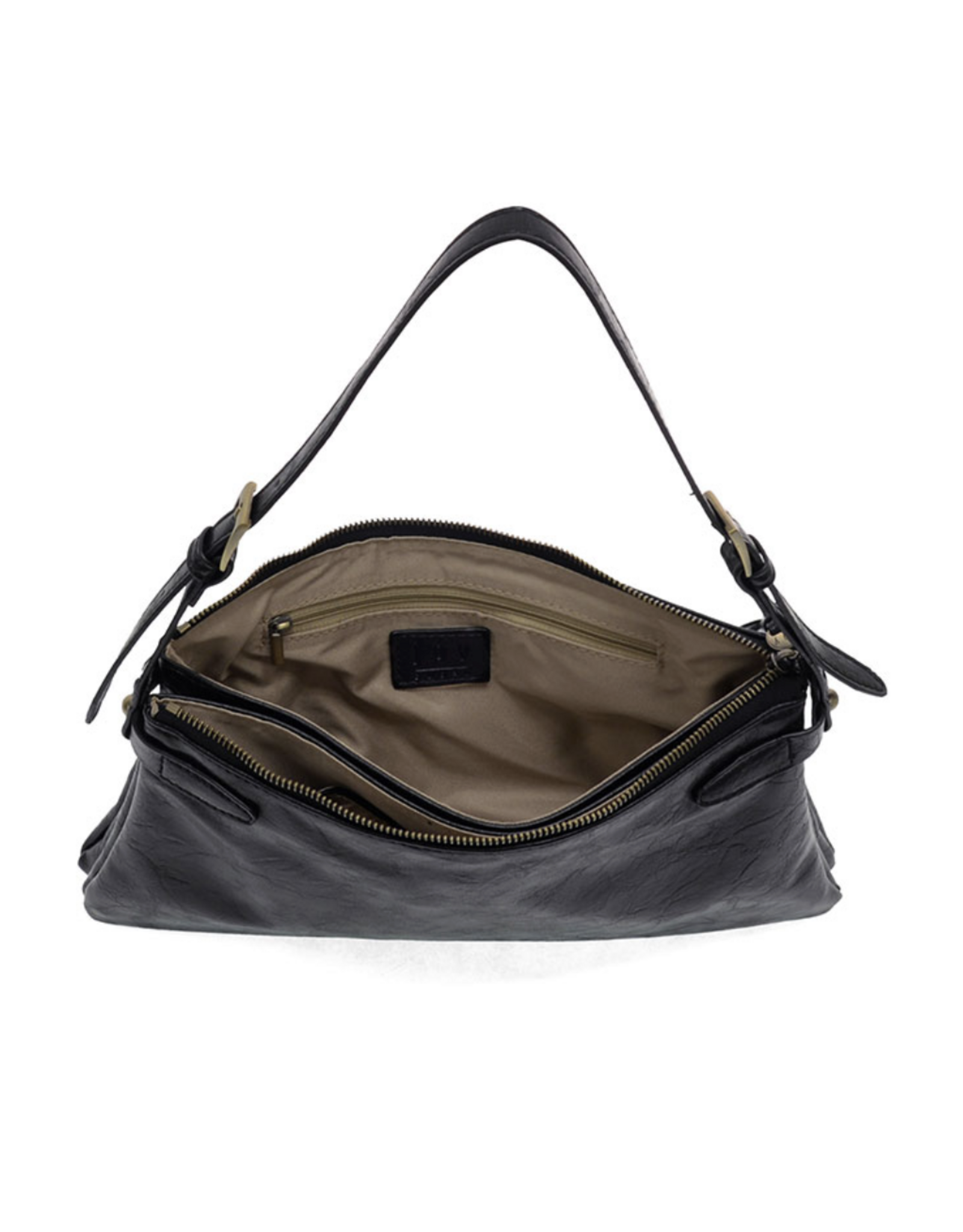 Eve Trapeze Shoulder Bag - Black