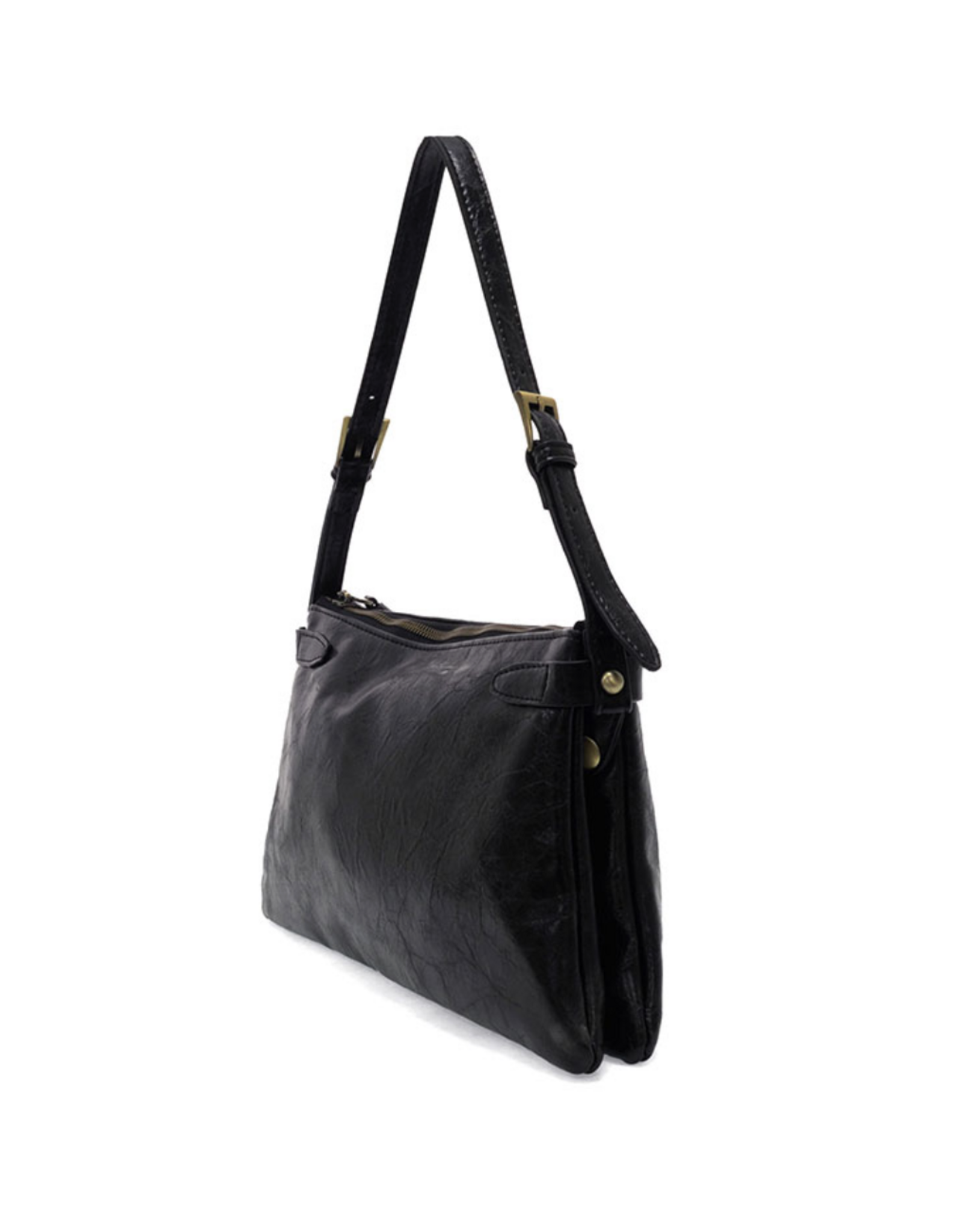 Eve Trapeze Shoulder Bag - Black