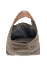 Elena Tweed Hobo Bag - Dusty Blue