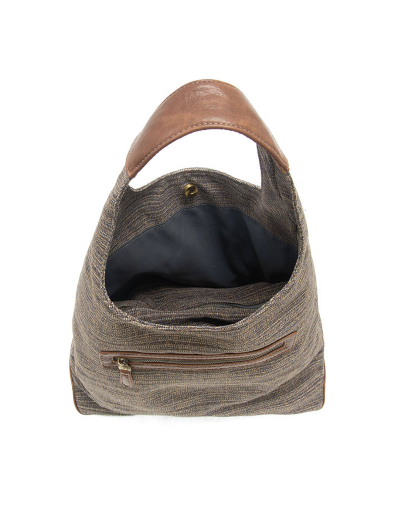 Elena Tweed Hobo Bag - Dusty Blue