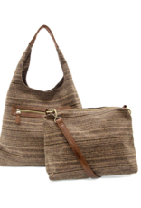 Elena Tweed Hobo Bag - Olive