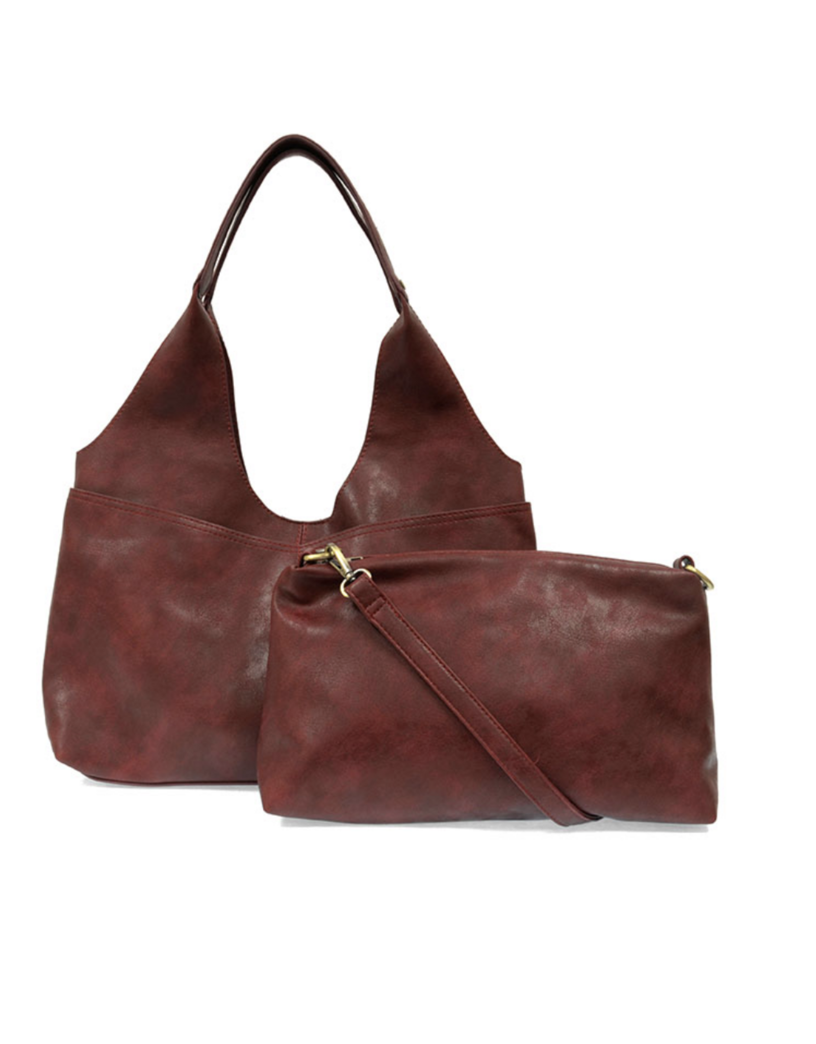 Val Four Pocket Hobo Bag - Sangria