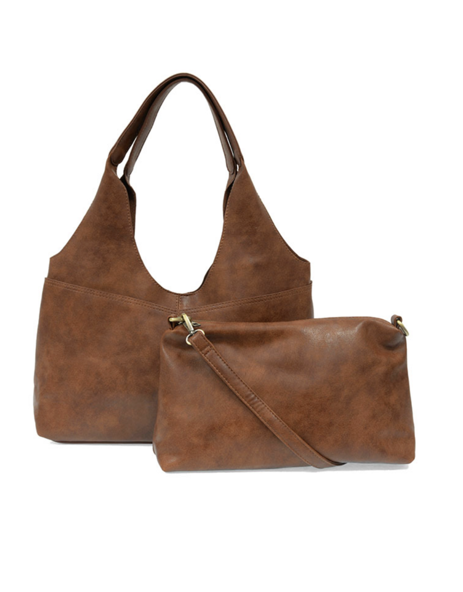 Val Four Pocket Hobo Bag - Saddle