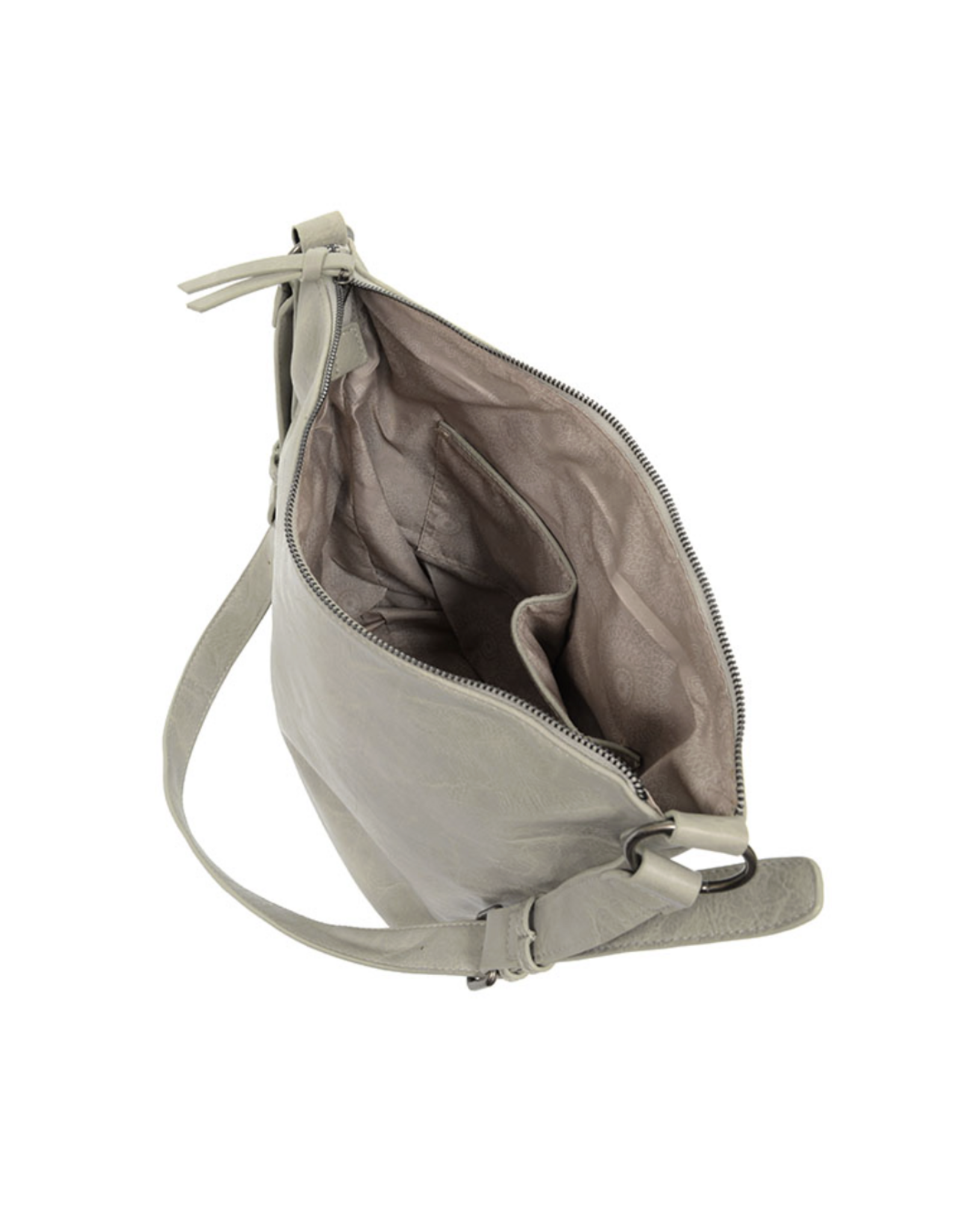 Nori Crossbody Bucket Bag - Soft Grey