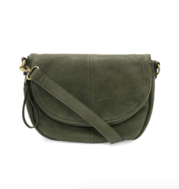Helene Small Saddle Crossbody Bag - Dark Basil