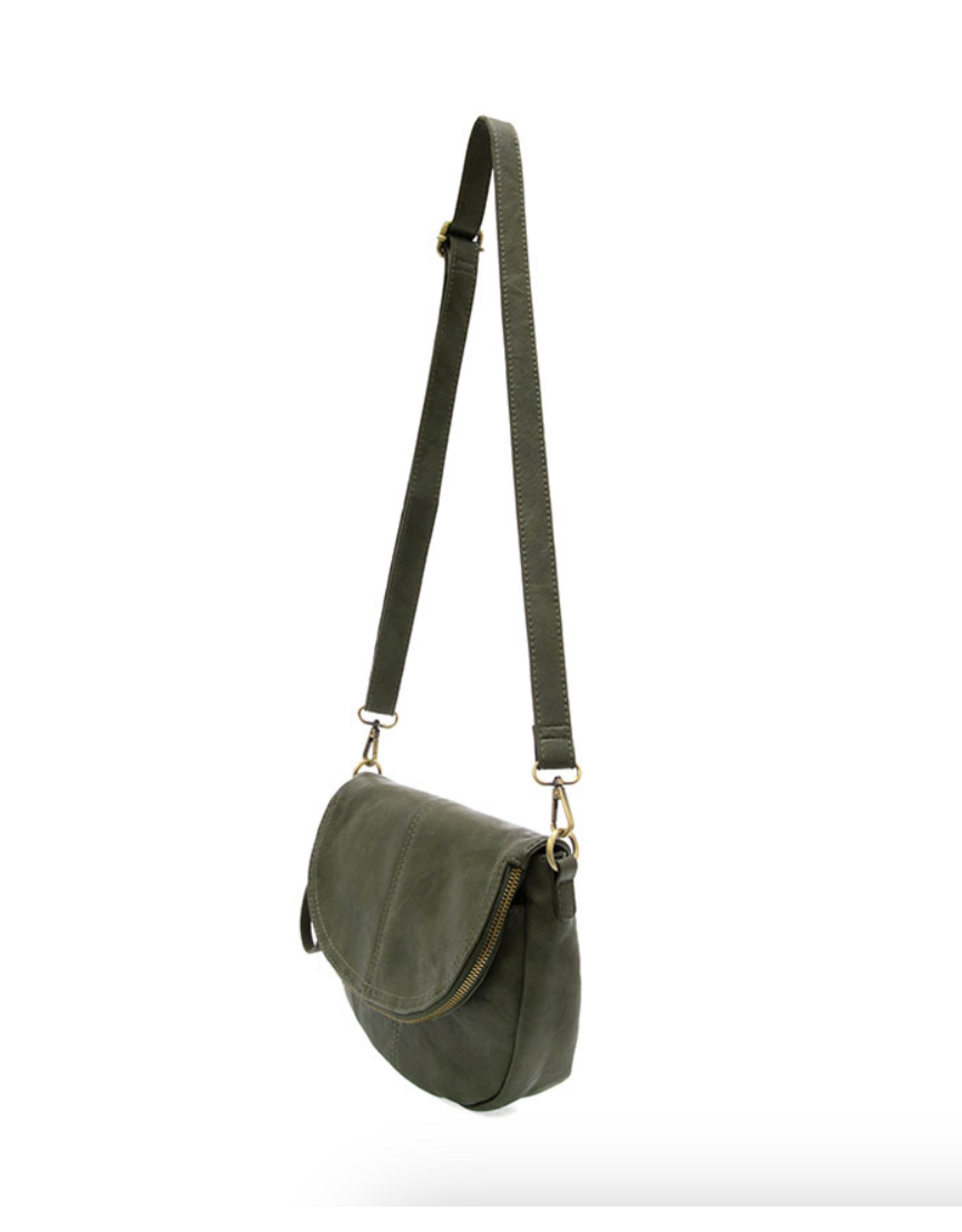 Helene Small Saddle Crossbody Bag - Dark Basil