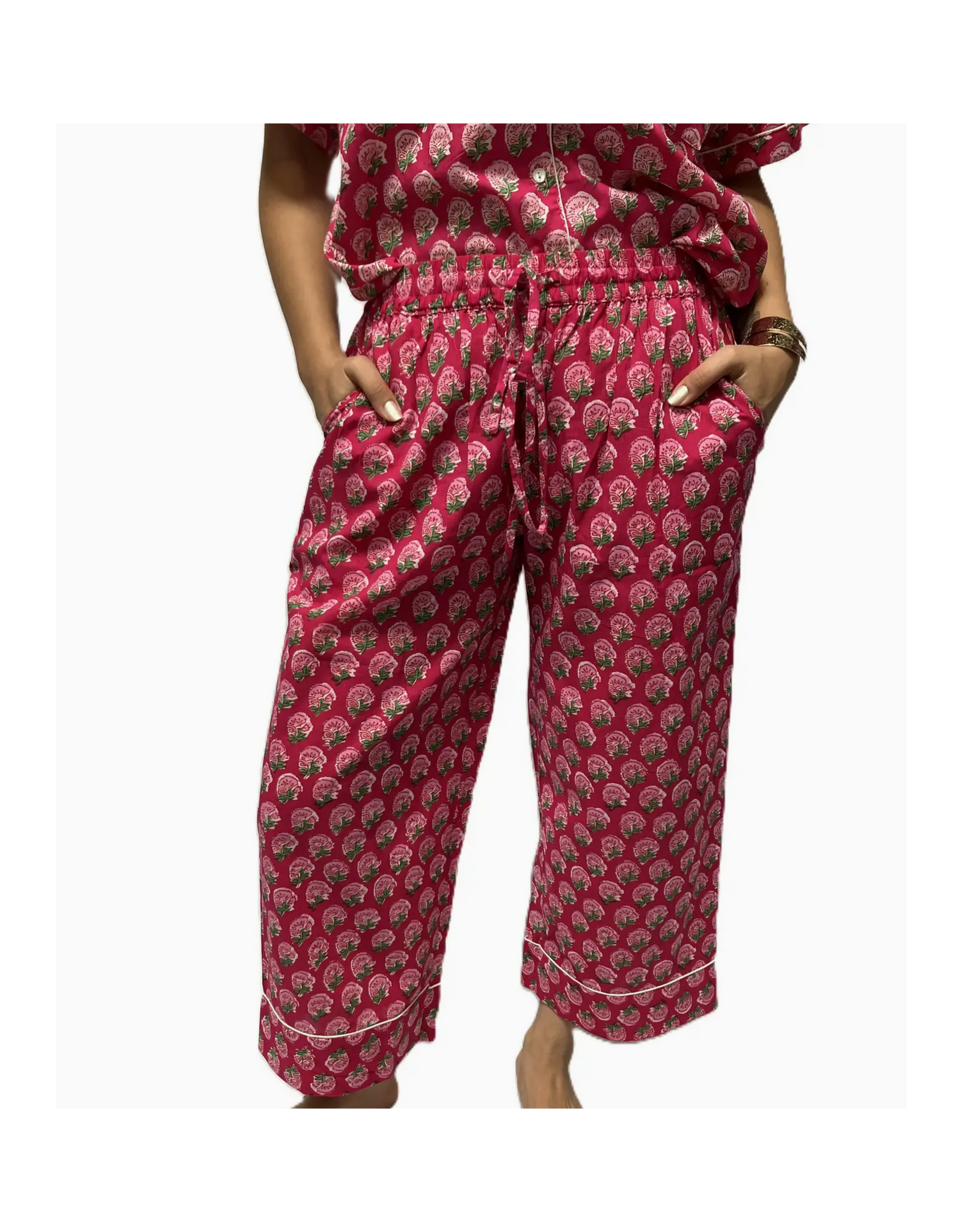 Cotton Floral Pajama Pants