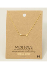 Love Arrow Pendant Necklace - Gold