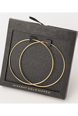 14k Gold Dipped Thin Hoop Earrings