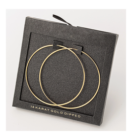 14k Gold Dipped Thin Hoop Earrings