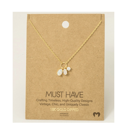 Dainty Opal Crystal Charm Necklace