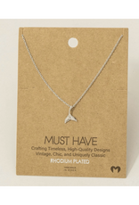 Silver Whale Tail Necklace