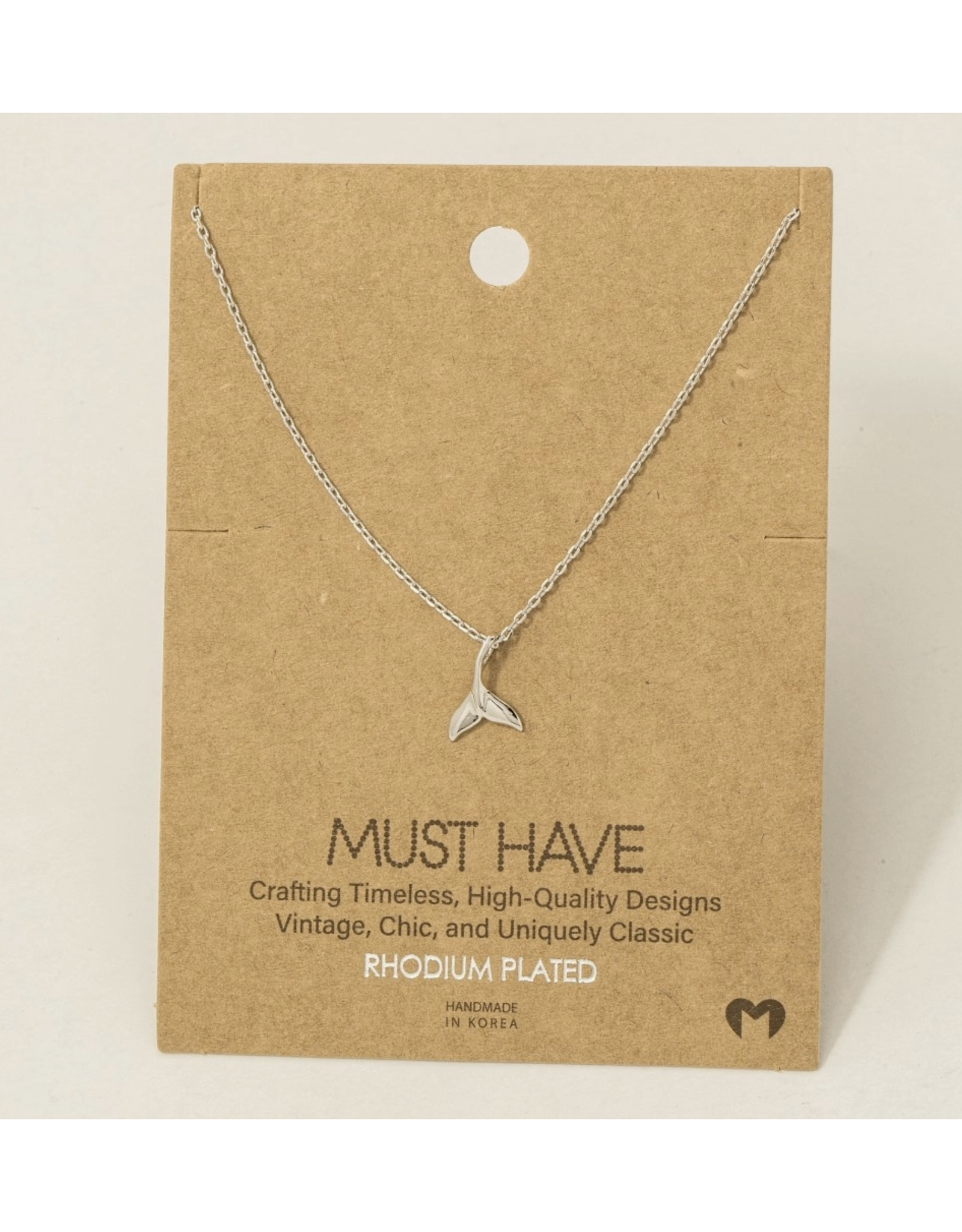 Silver Whale Tail Necklace