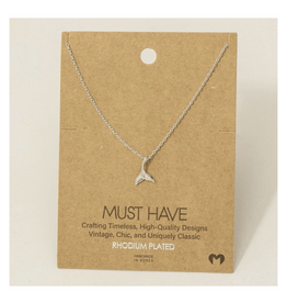 Silver Whale Tail Necklace