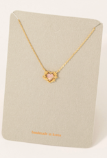 Intricate Opal Heart Pendant Necklace