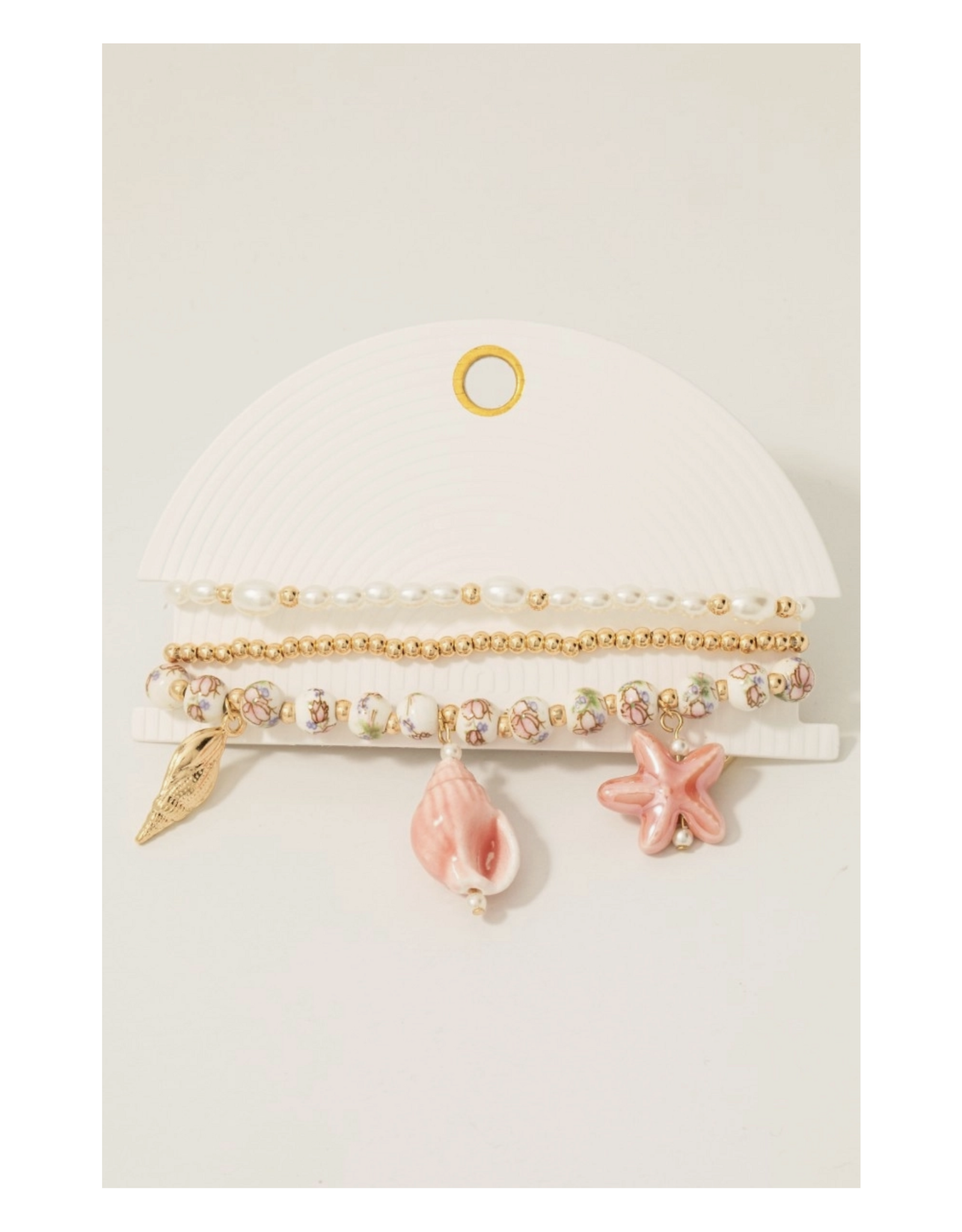 Sea Life Charms Bracelet - Pink