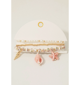 Sea Life Charms Bracelet - Pink