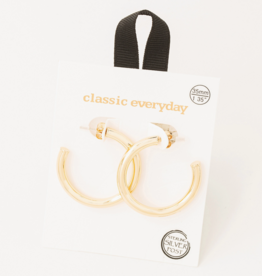 Thick Open Hoop Earrings