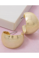 Vintage Gold Round Chunky Earrings