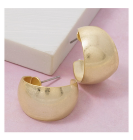 Vintage Gold Round Chunky Earrings