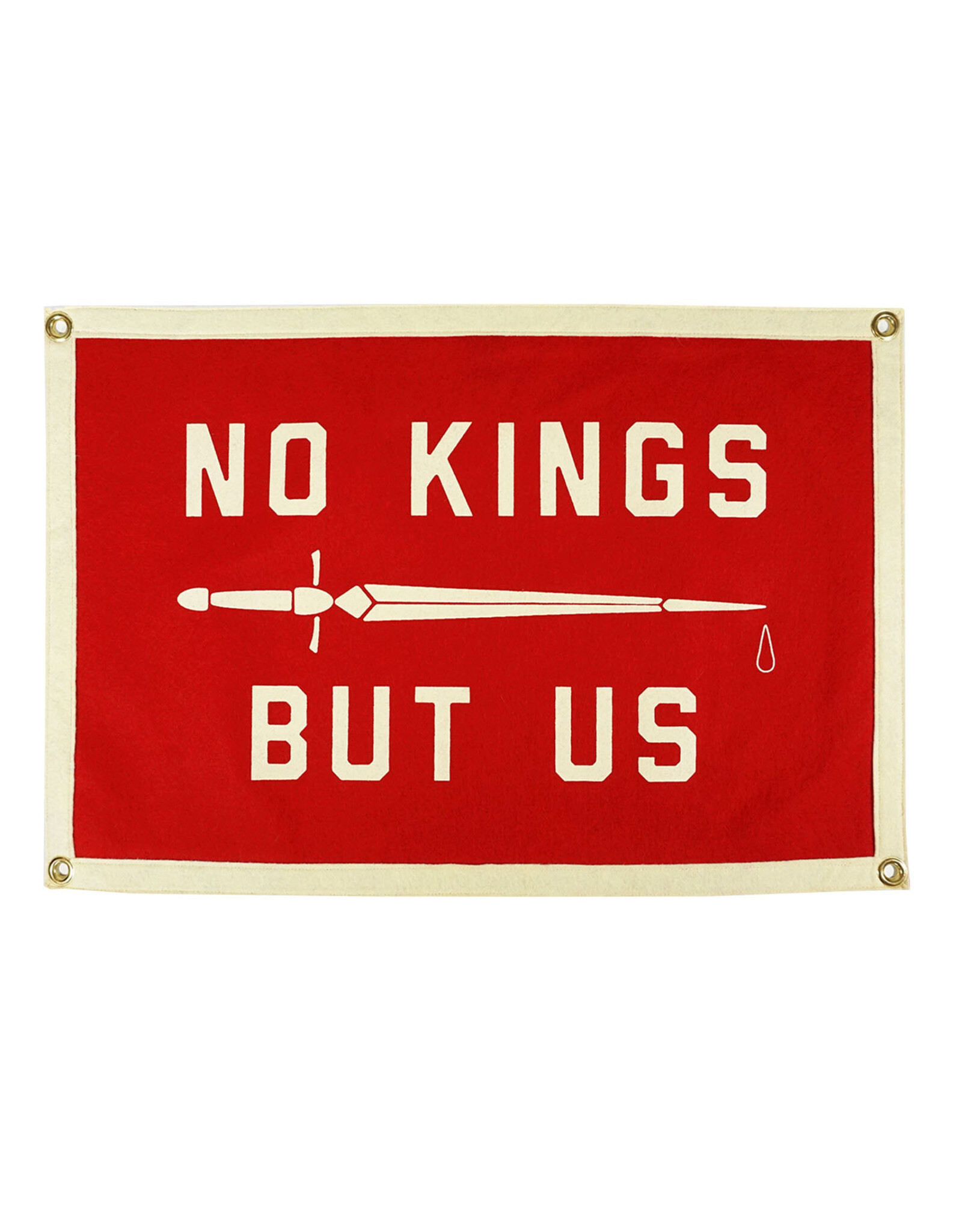No Kings But Us Camp Flag