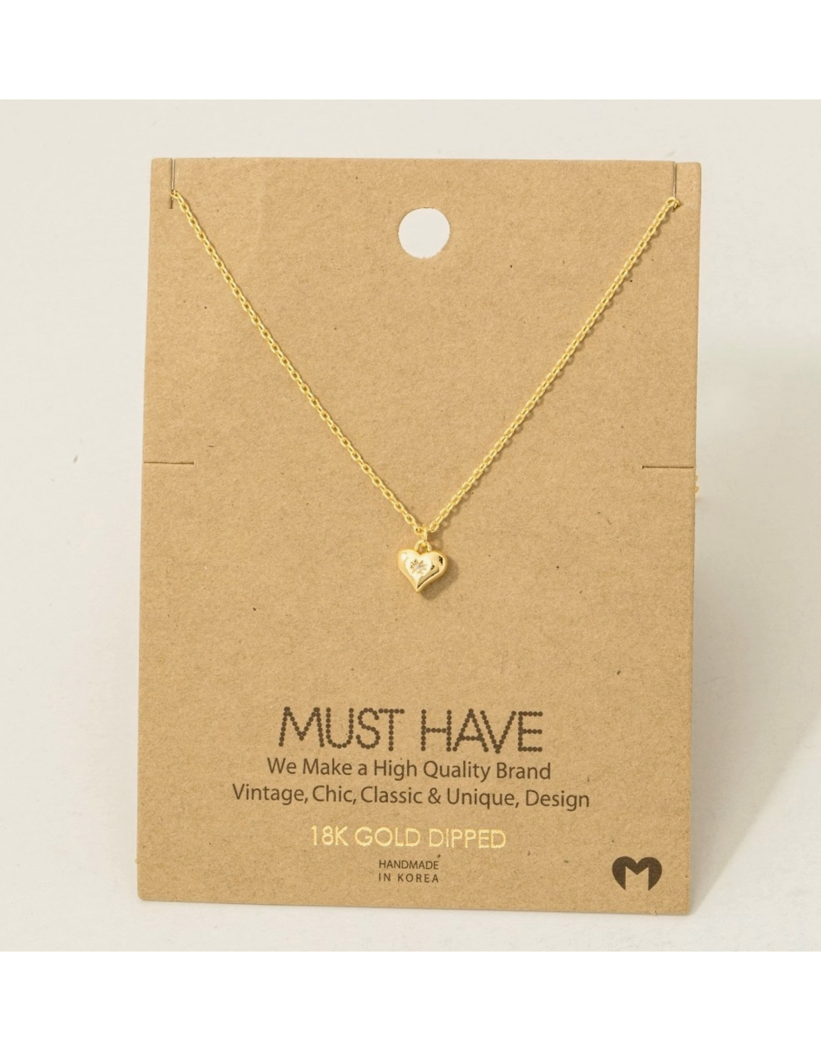 Gold Dipped Delicate Heart Necklace