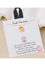 Pearl Clam Shell Pendant Necklace