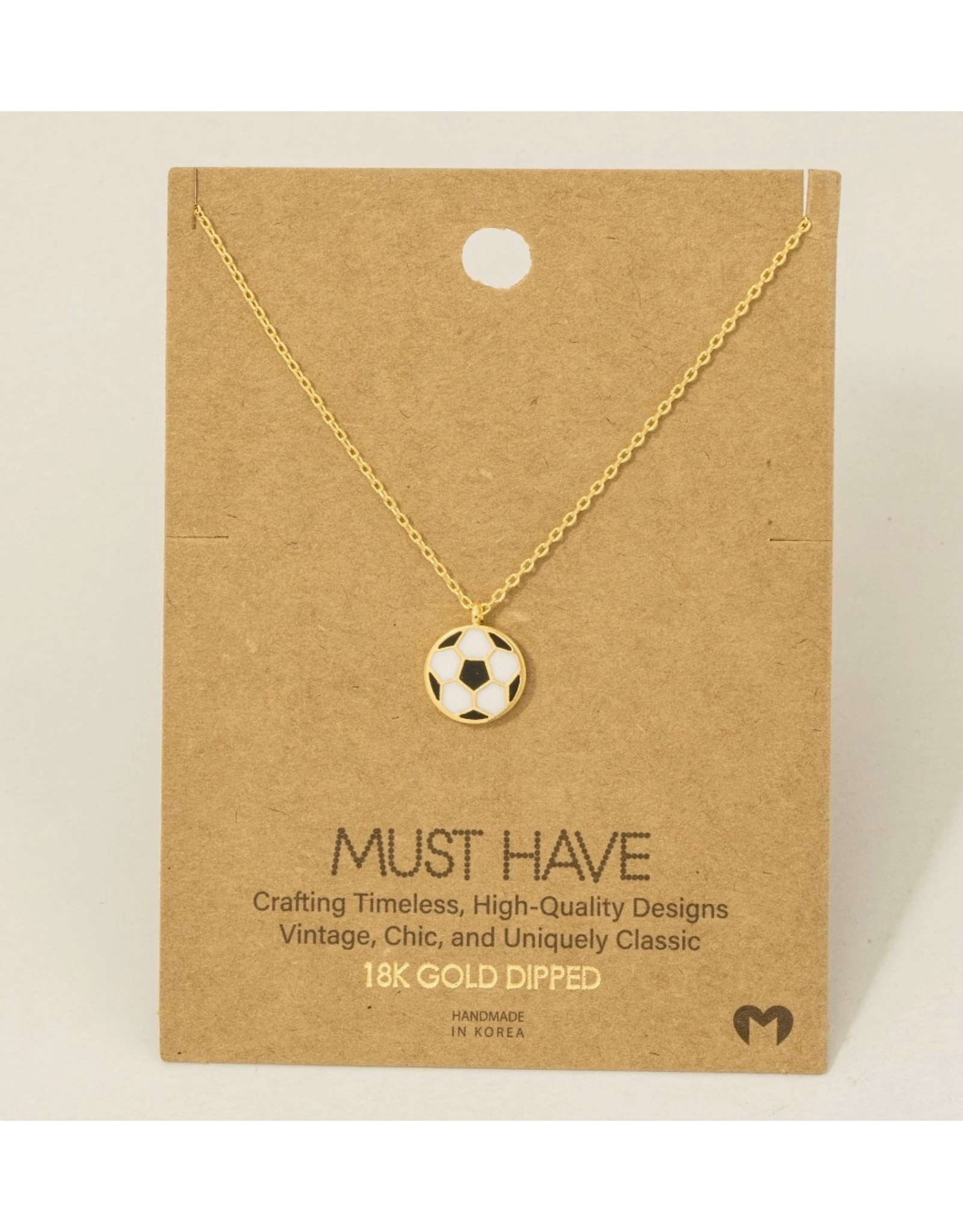 Game Day Soccer Pendant Necklace