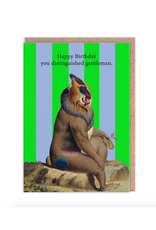 Distinguished Gentleman Birthday Baboon Greeting Card