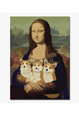 Corgi Mona Lisa Birthday Greeting Card