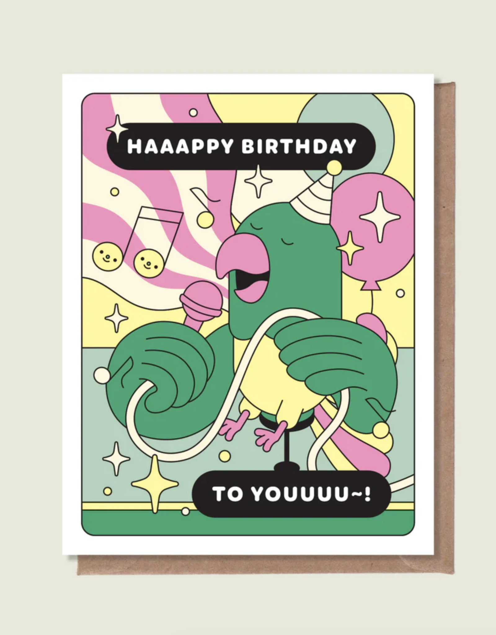 Happy Birthday To You Parrot Greeting Card