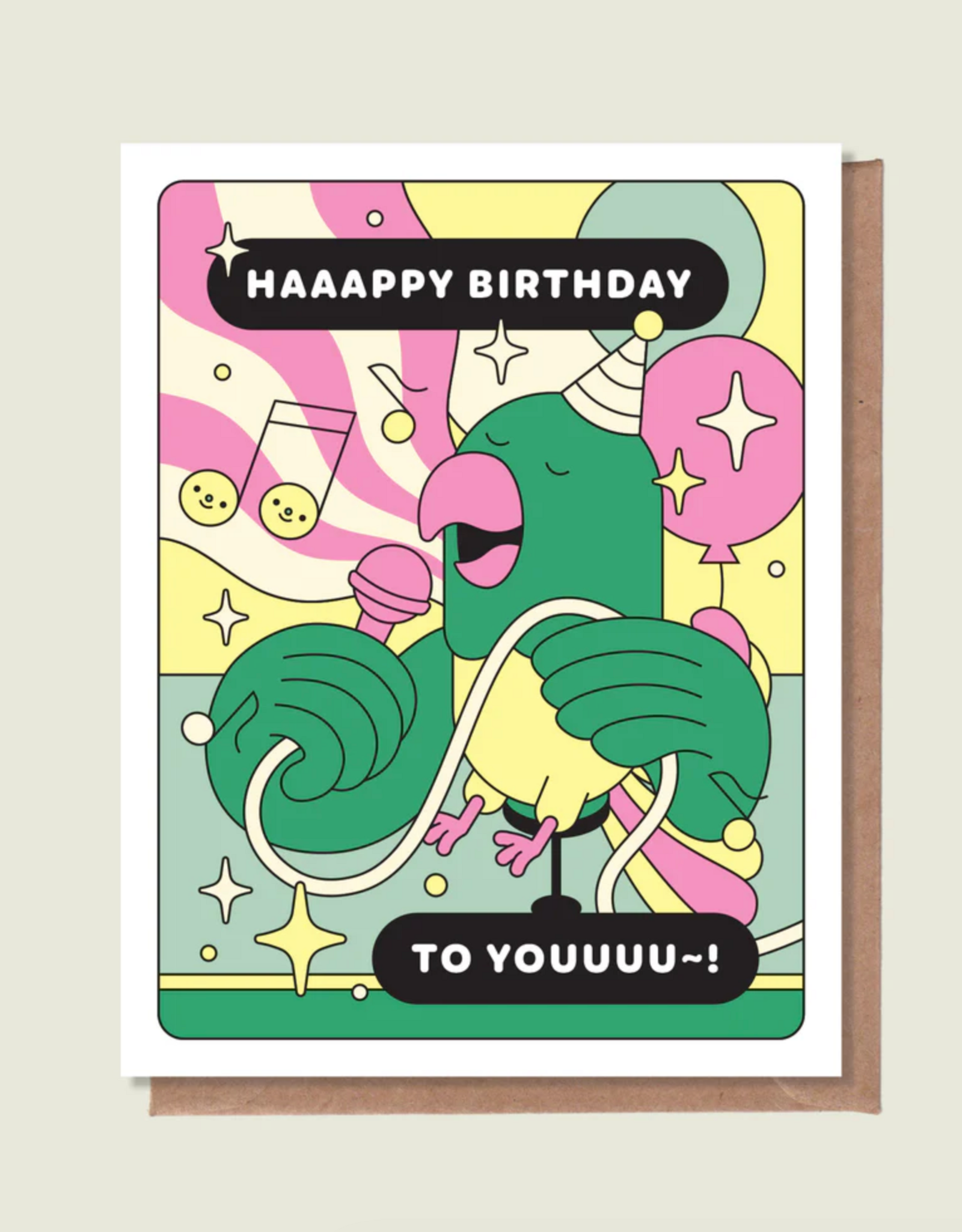 Happy Birthday To You Parrot Greeting Card