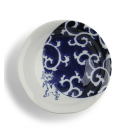 Blue & White Thief Cat Bowl