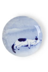 Blue Cat On Side Plate - 6.25"