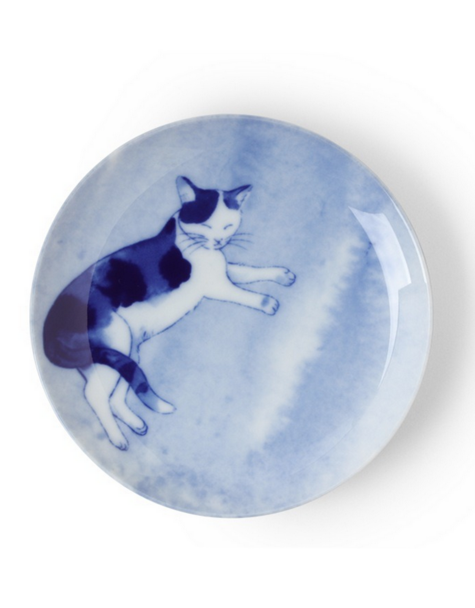 Blue Cat Relaxing Plate - 6.25"