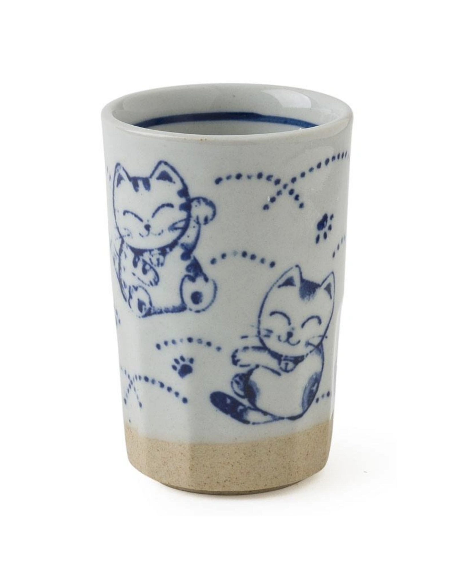 Blue Fortune Cats Ceramic Cup