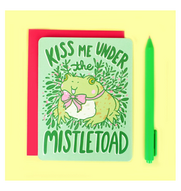Kiss Me Under the Mistletoad Greeting Card