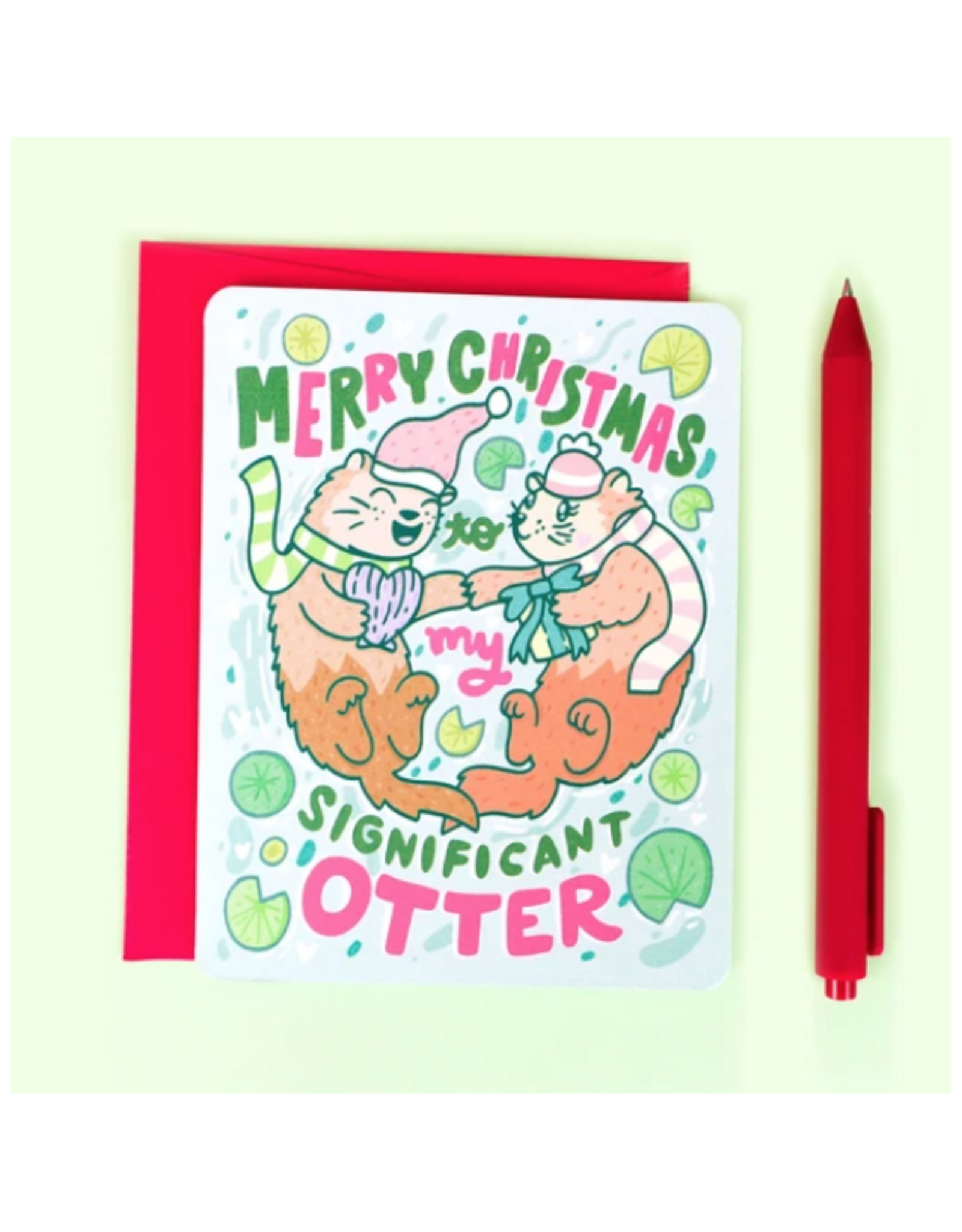 Merry Christmas to My Significant Otter Greeting Card