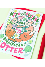 Merry Christmas to My Significant Otter Greeting Card