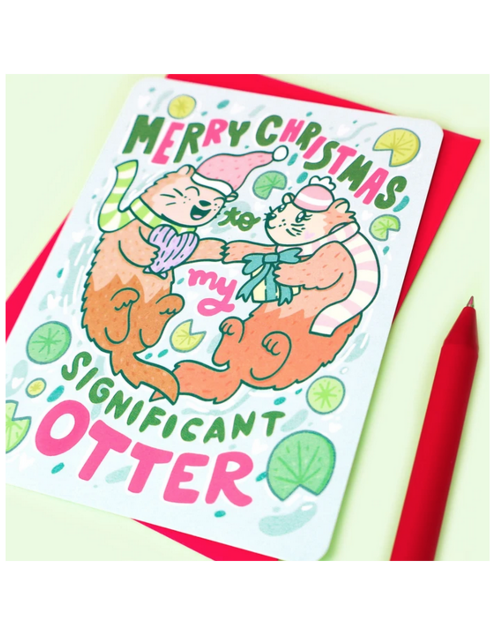 Merry Christmas to My Significant Otter Greeting Card