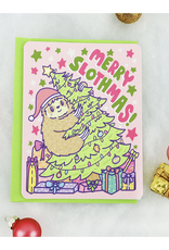 Merry Slothmas Holiday Greeting Card