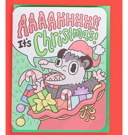 Ahhh It’s Christmas Opossum Holiday Greeting Card