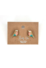 3D Blue Bird Stud Earring