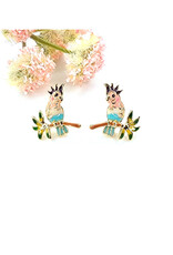 BettyOh Inc. Pink Cockatoo Stud Earrings
