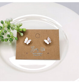 BettyOh Inc. Mother of Pearl Butterfly Stud Earrings