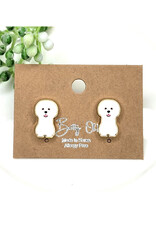 Bichon Frise Stud Earrings