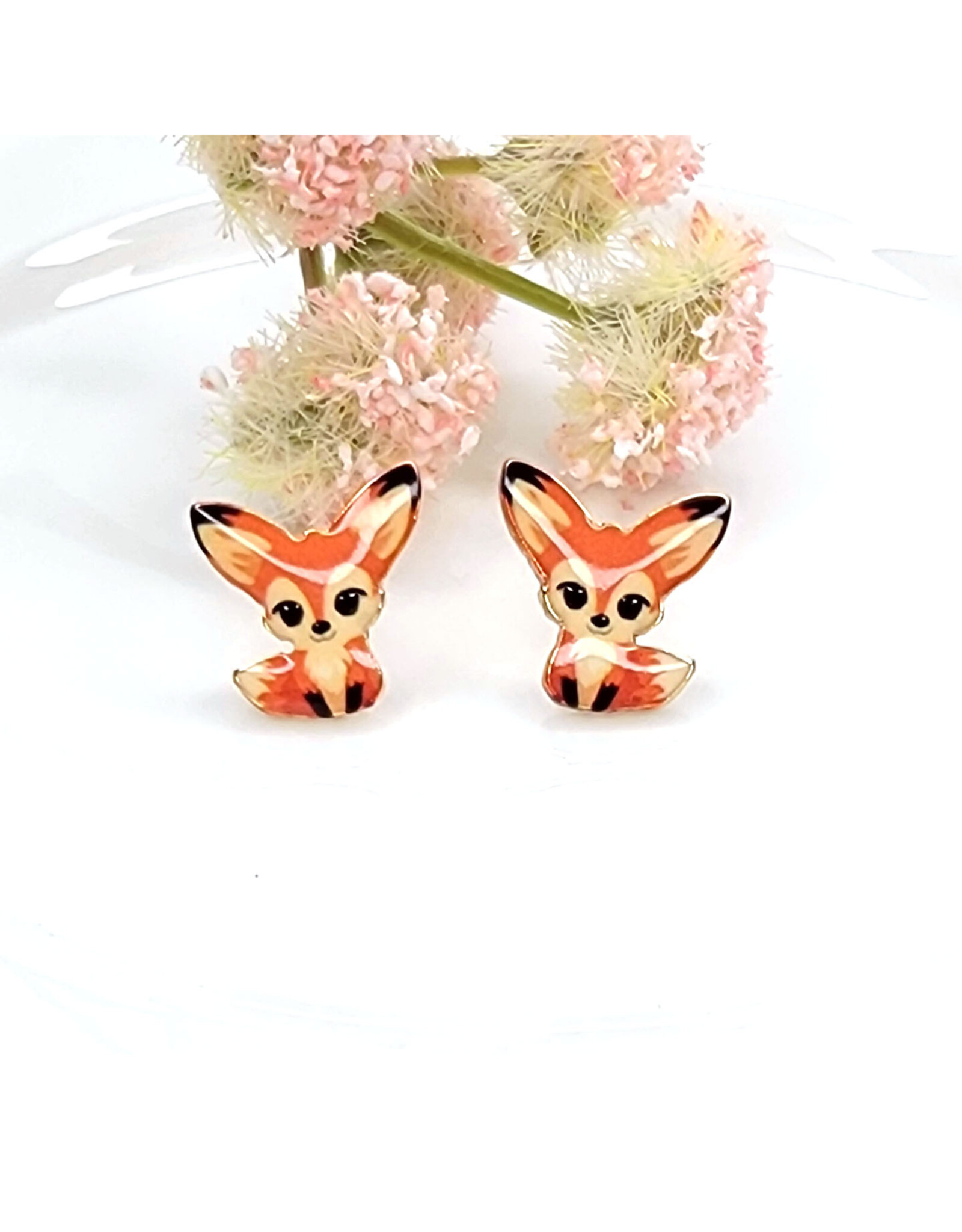 BettyOh Inc. Red Fox Stud Earrings